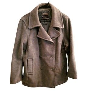 Aeropostale Wool Blend Peacoat Gray Womens Size Large